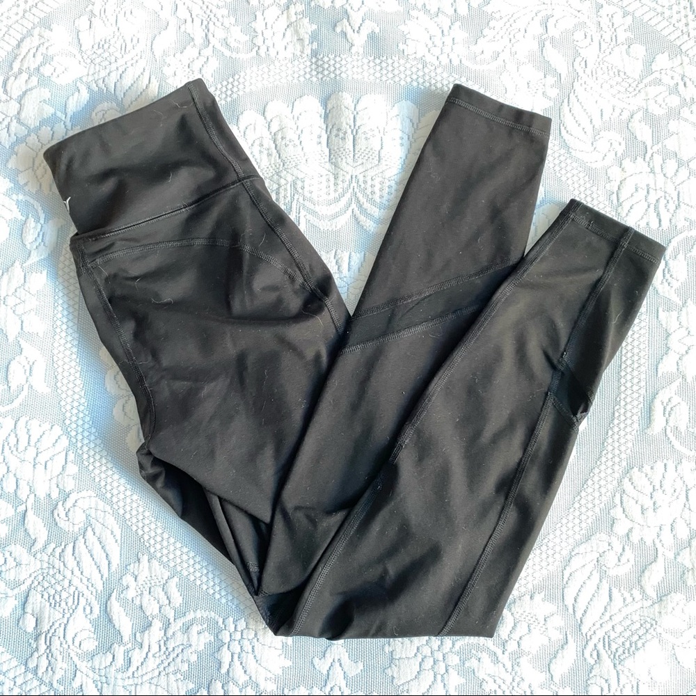 Old Navy Black & Long Net Cut-Out Workout Activewear Comfortable Leggings